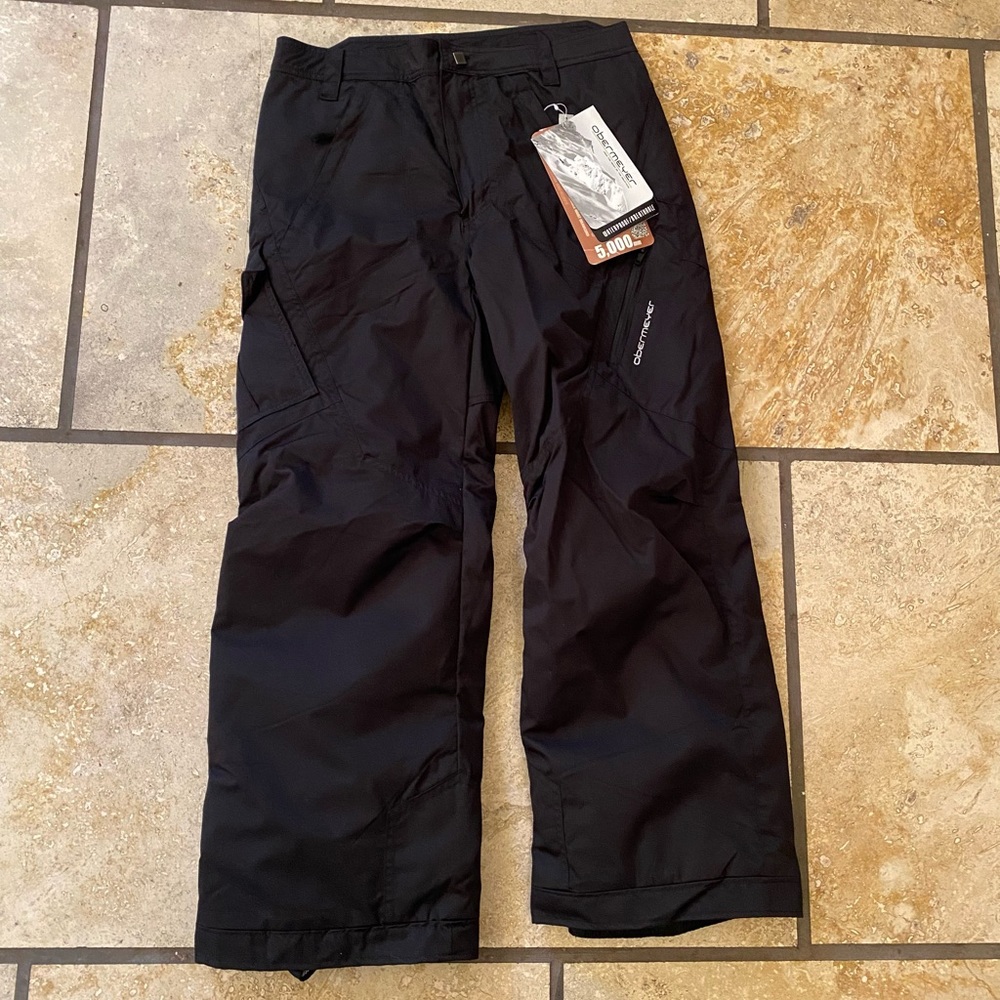NWT Black Obermeyer Insulated Snow Pants Kids size 12